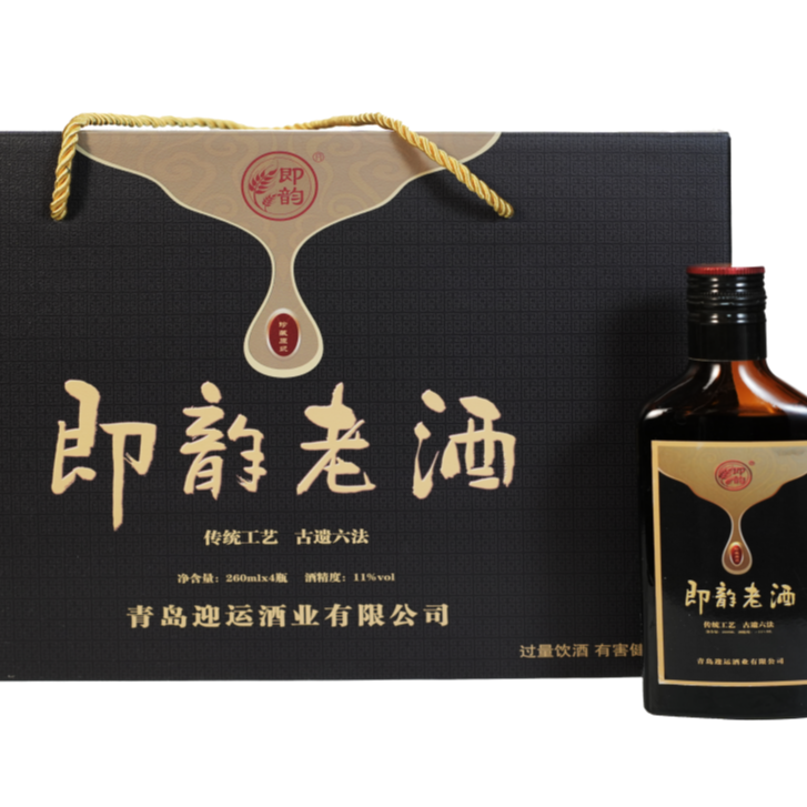 即韵即韵酒高档礼盒四瓶装 260ml  11度 古法酿造 无添加 无香精