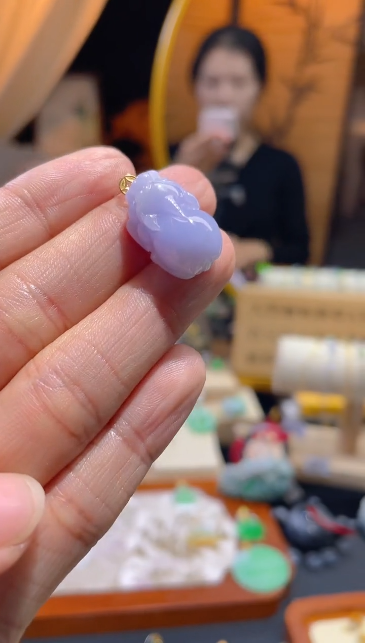 【闪购商品】翡翠颈饰18K金镶嵌假一赔三