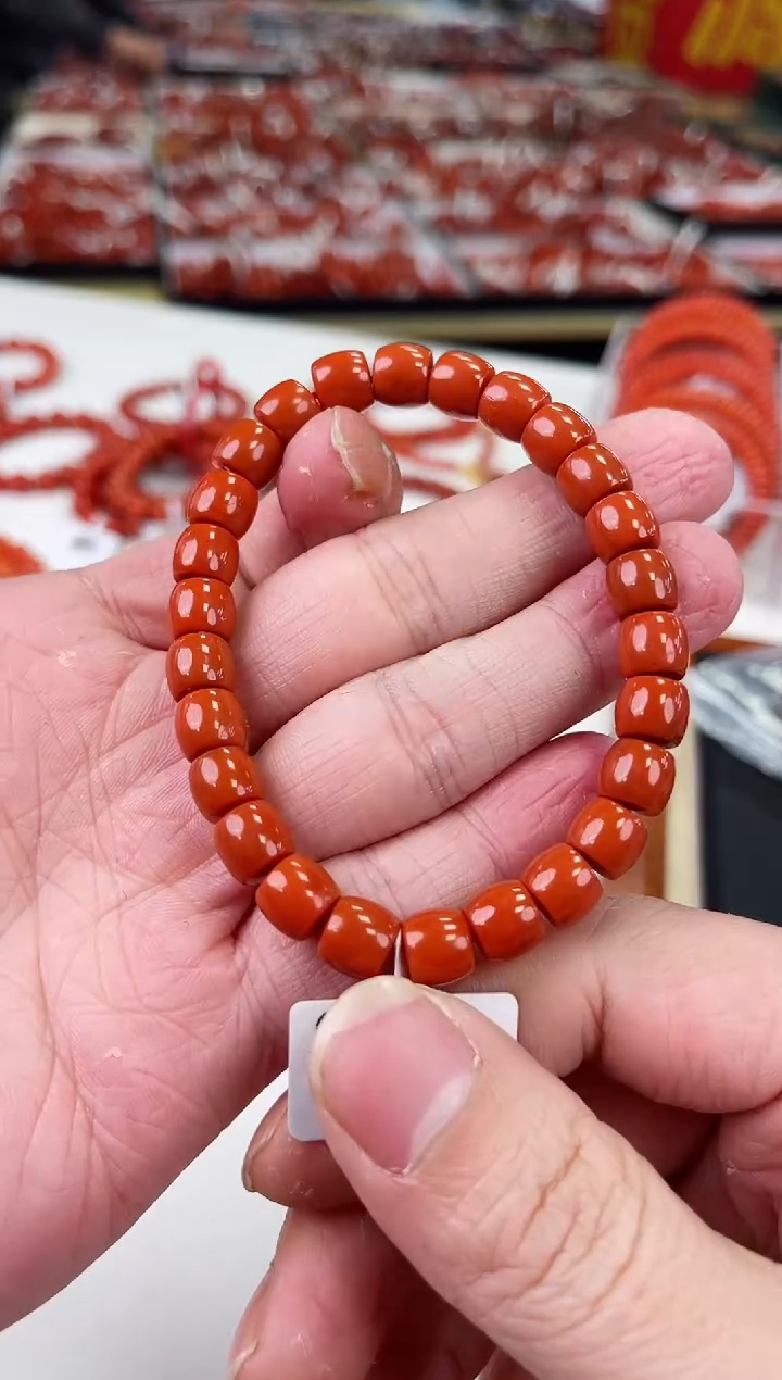 【闪购商品】南红玛瑙瓦西直切手串8+未镶嵌一个/条