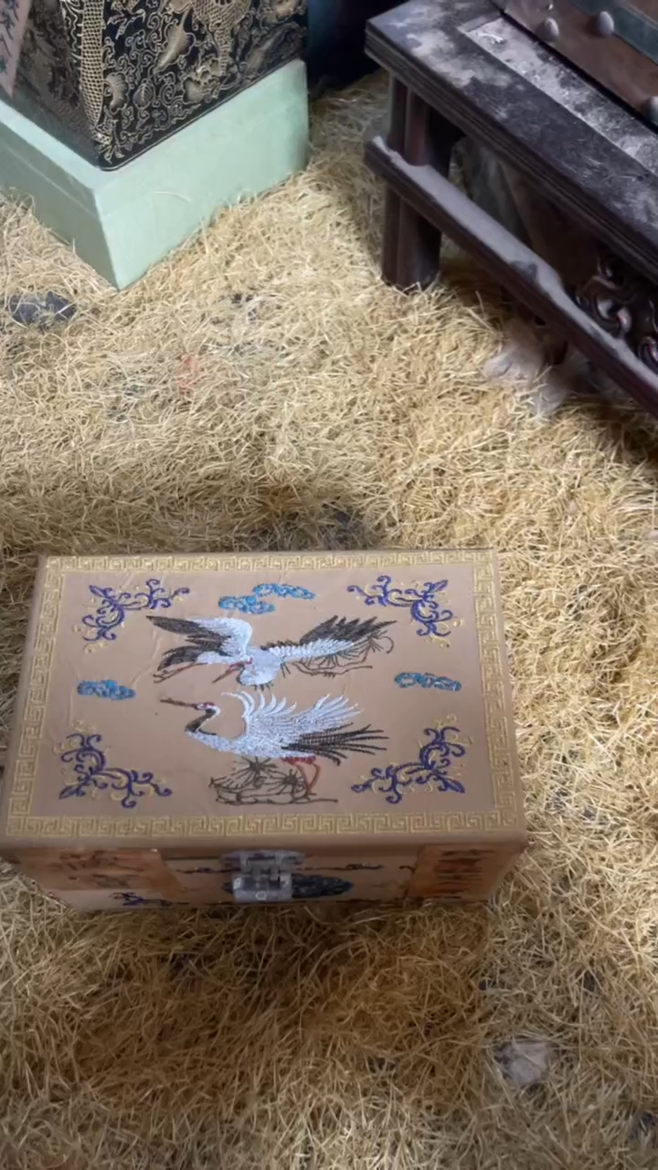 木摆件高端精美双鹤一件链接