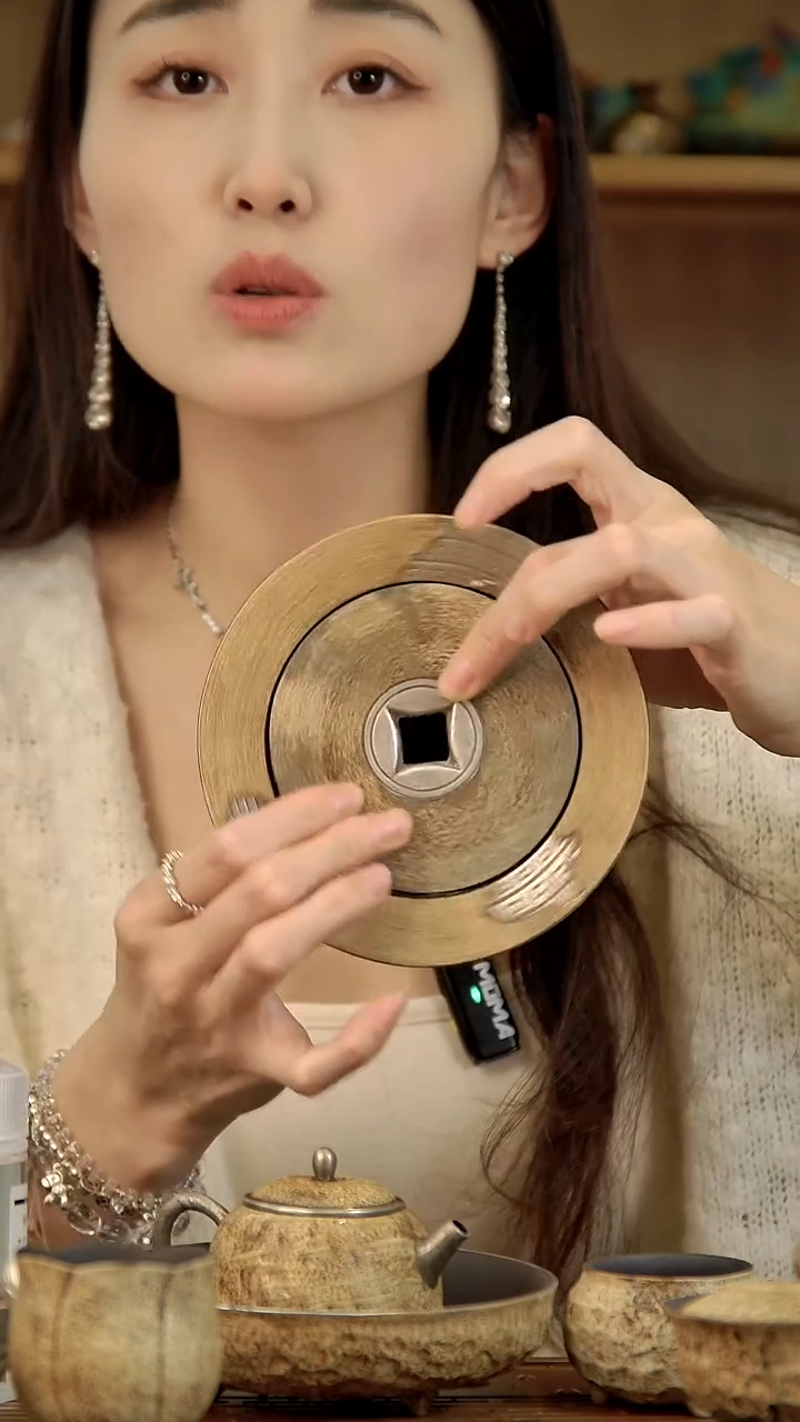 言野手作 粉引仿古云舒壶承