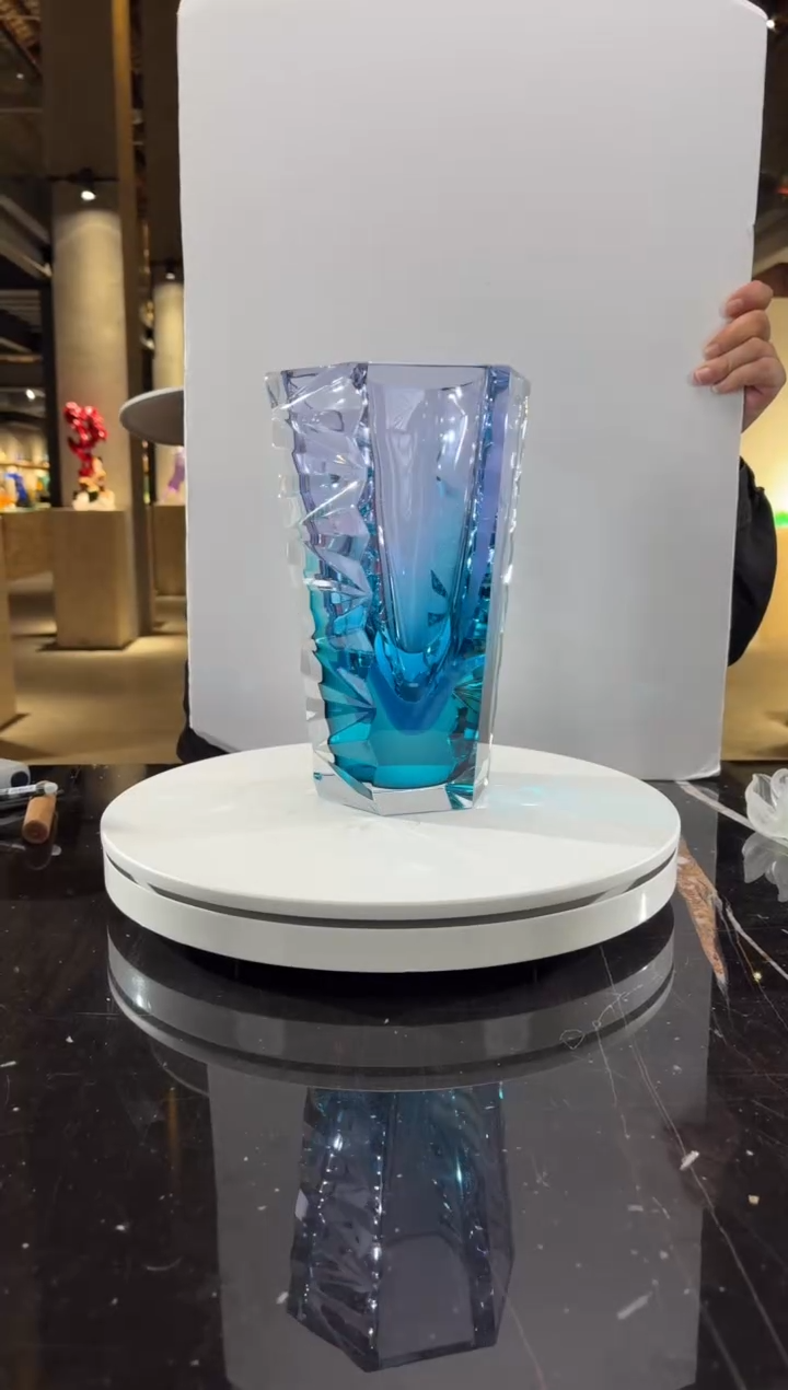 摆件璨石美学紫罗兰冰岛火山艺术花器