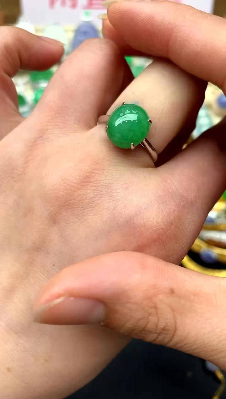 翡翠戒指18K金镶嵌232-中国好珍宝