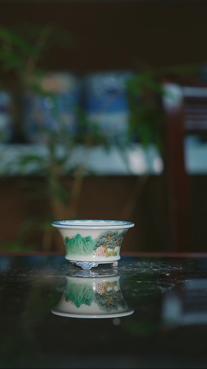 【闪购商品】手绘陶瓷内口5.3高3.3深