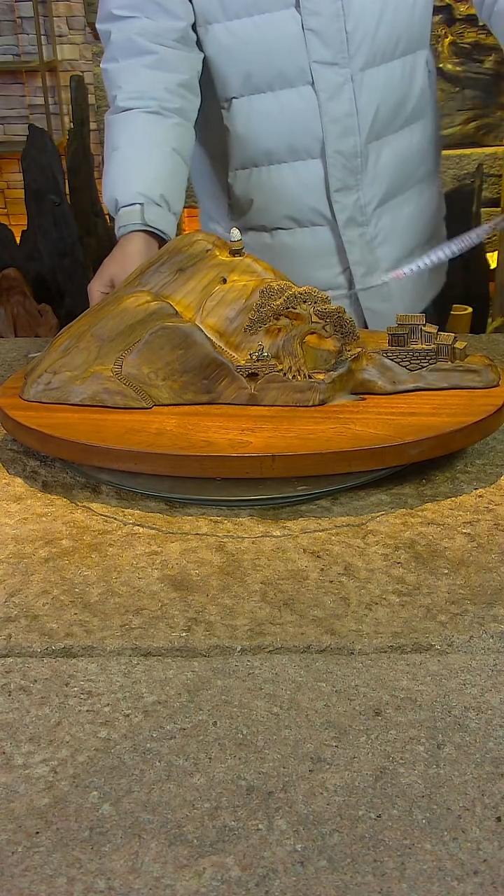 木59*19*18金丝楠木山水摆件