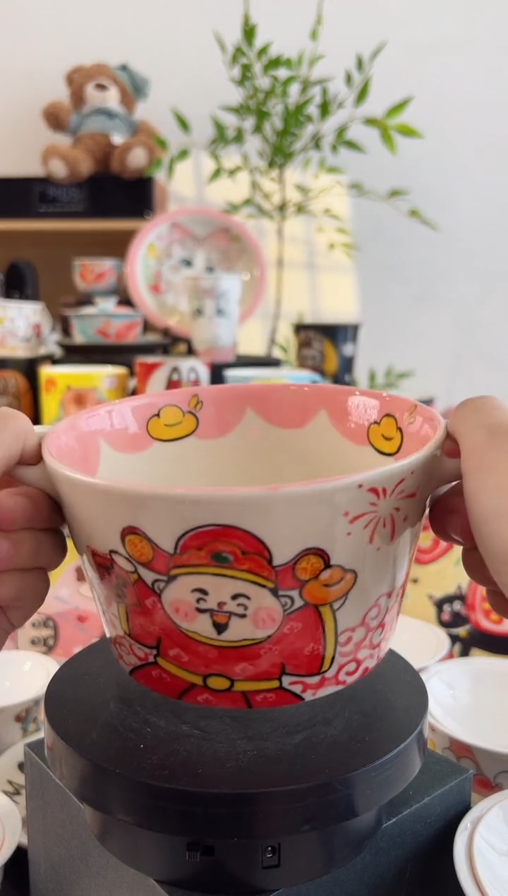 【闪购商品】摆件手工手绘陶瓷小杯杯