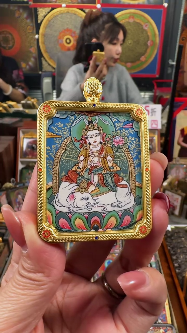 【闪购商品】吊坠壹善缘城手绘唐卡普贤年终大促