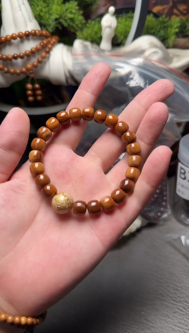 手串库克库克8*9精工香槟色大漆