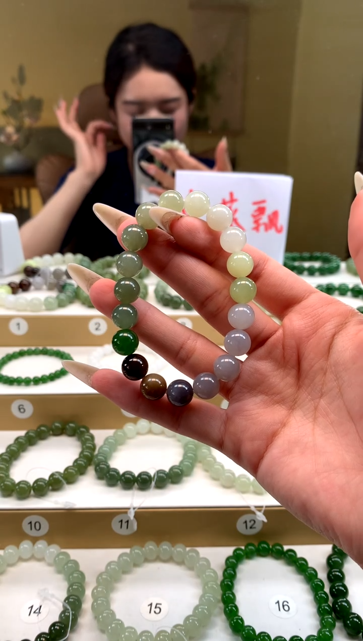 【闪购商品】和田玉手串未镶嵌Db12mm多宝和田玉手串多样性发其一
