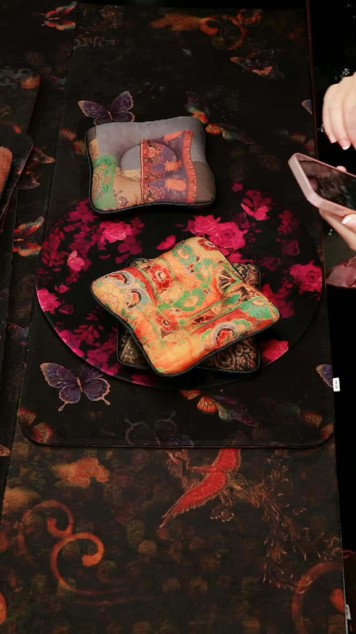 别具一阁布艺尺寸灵芝宝相窝窝