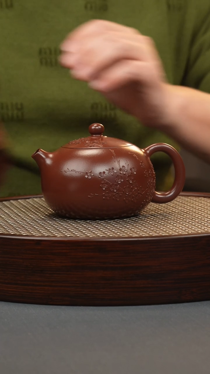 【闪购商品】紫砂茶壶朱砂紫袍 西施 堆梅