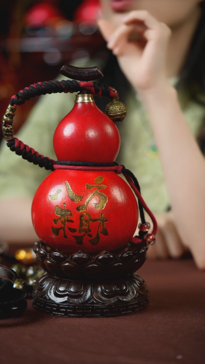 【闪购商品】644号500ml左右的非遗漆器酒葫芦