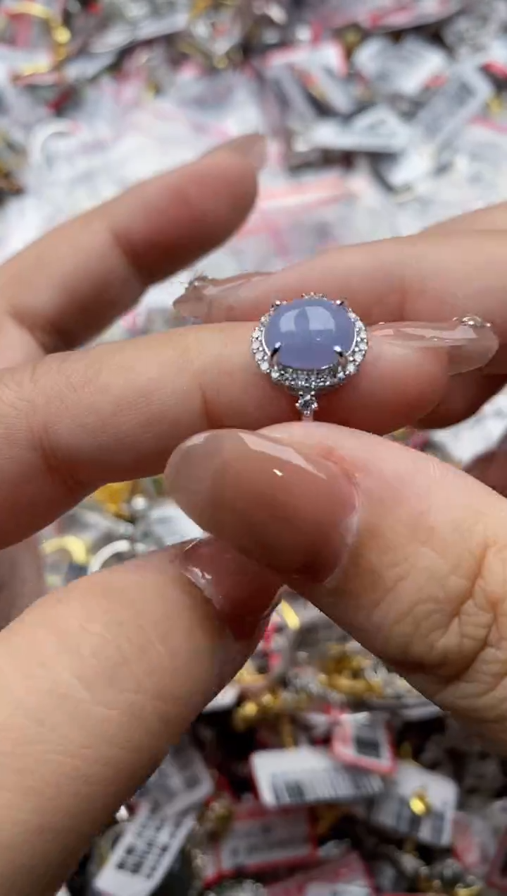 【闪购商品】翡翠戒指银S925镶嵌44444---3