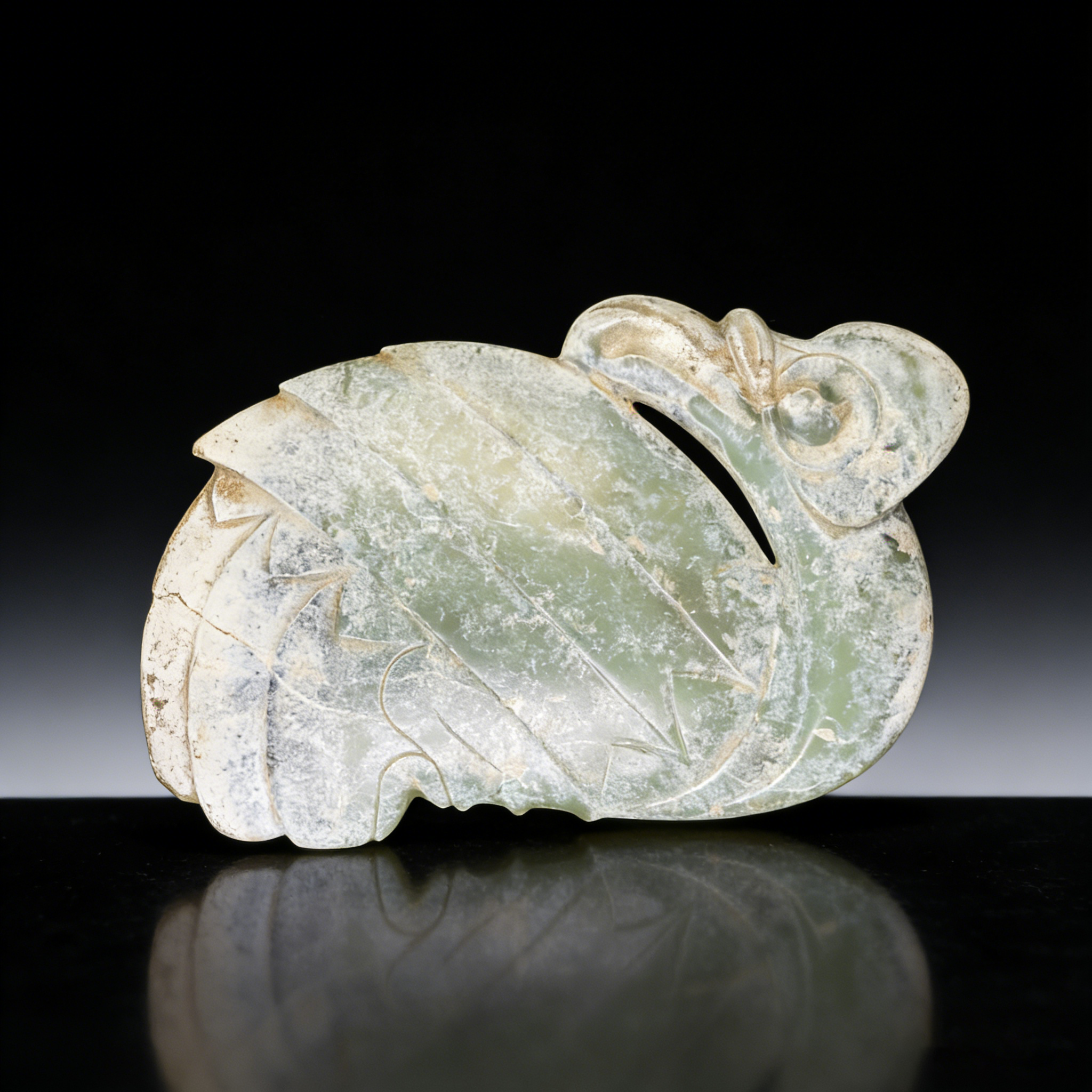 【原皮和田玉凤摆件】天然带沁玉石雕件 中式传统瑞兽装饰文玩好物