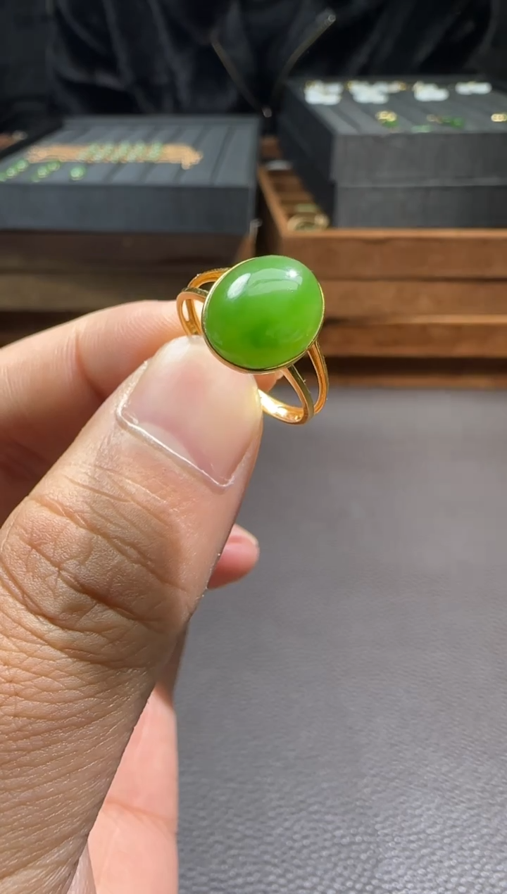 【闪购商品】和田玉【海217】3618K金镶嵌 