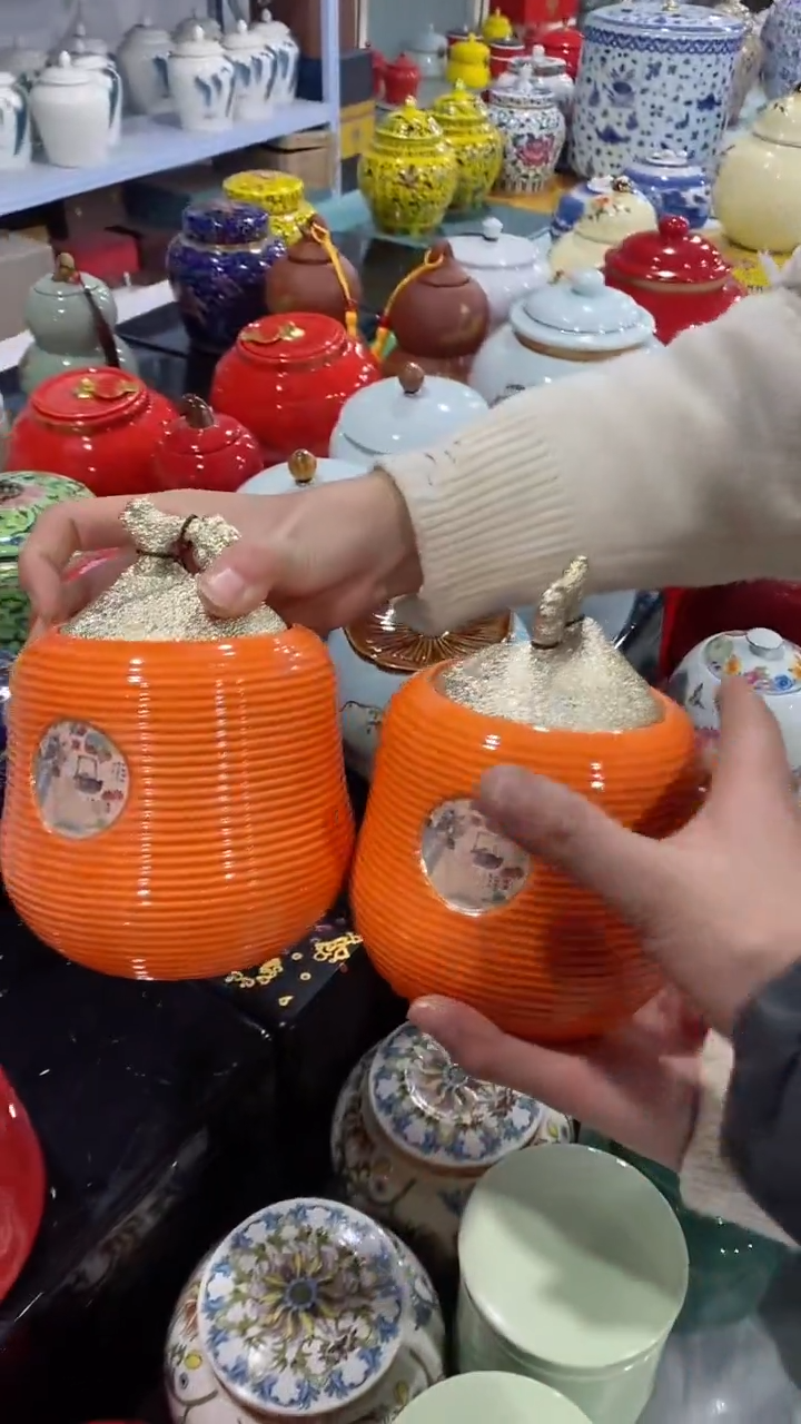 【闪购商品】罐陶瓷茶叶罐储物密封罐家用绿茶红茶普洱龙井