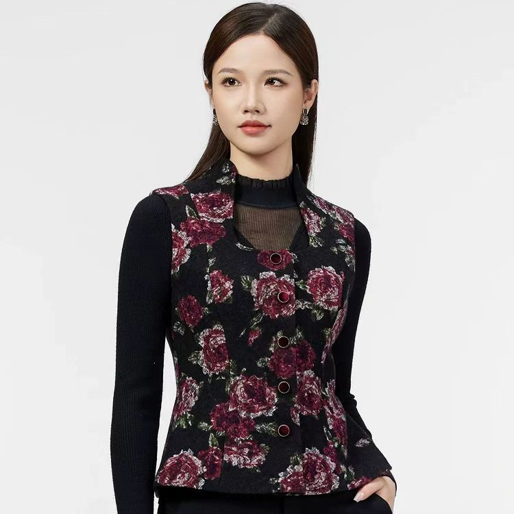 SUSSI/古色法式秋冬季新款马甲精致女名媛风轻奢外套