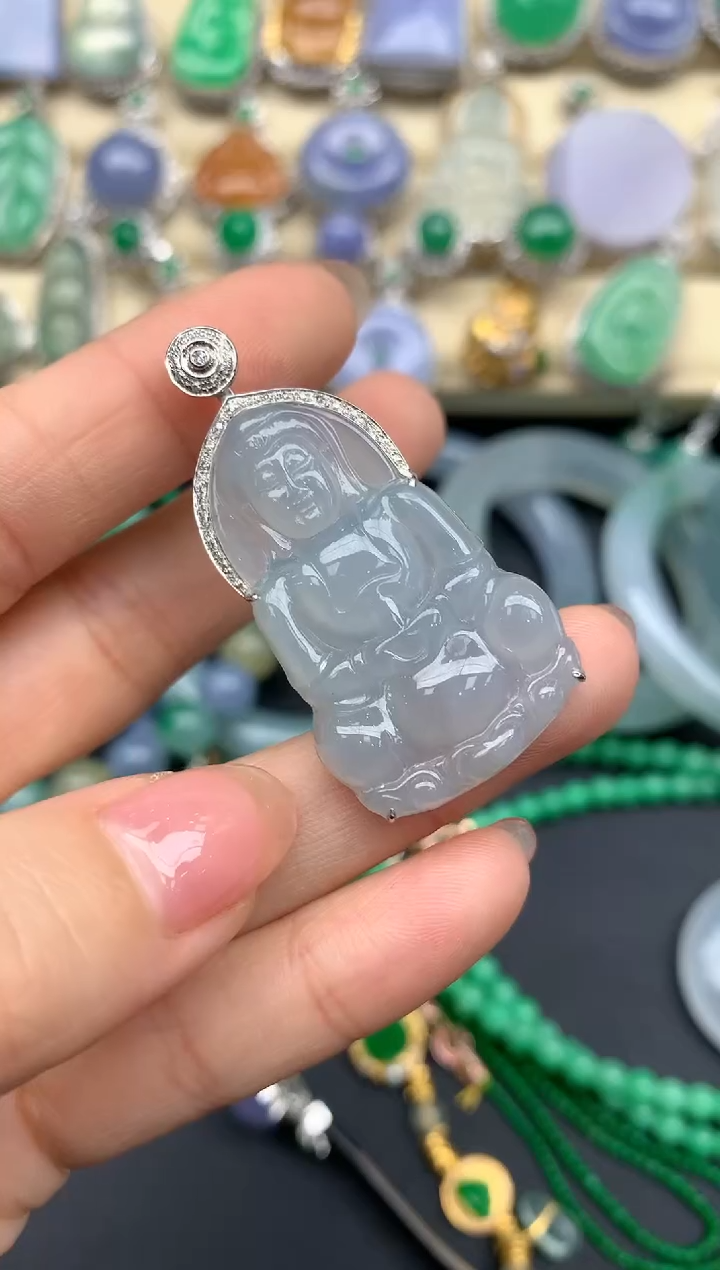 【闪购商品】翡翠颈饰18K金镶嵌378--中国好珍宝