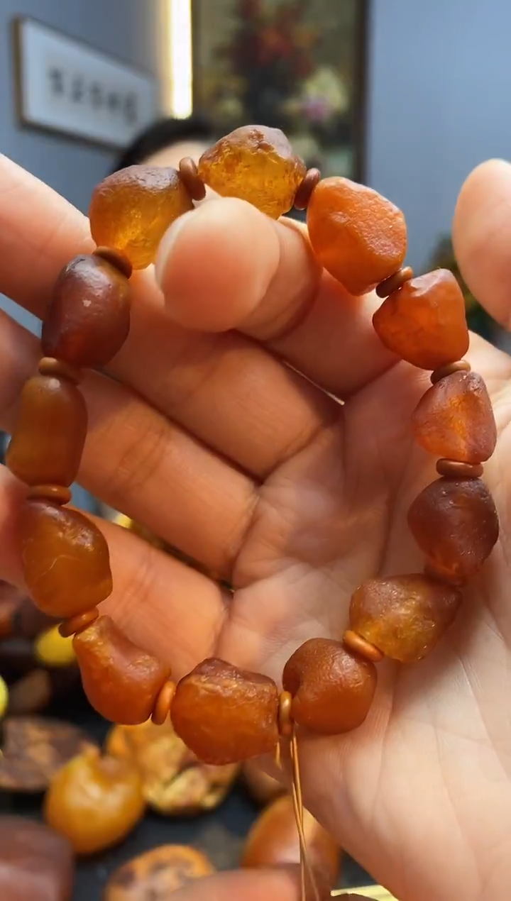 手链琥珀未镶嵌手串