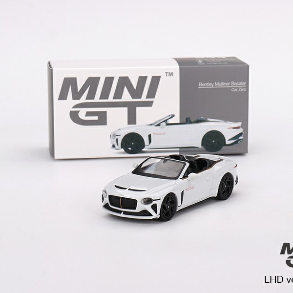 MINIGT 1:64 宾利 Mulliner Bacalar Car Zero 白色 合金车模 544