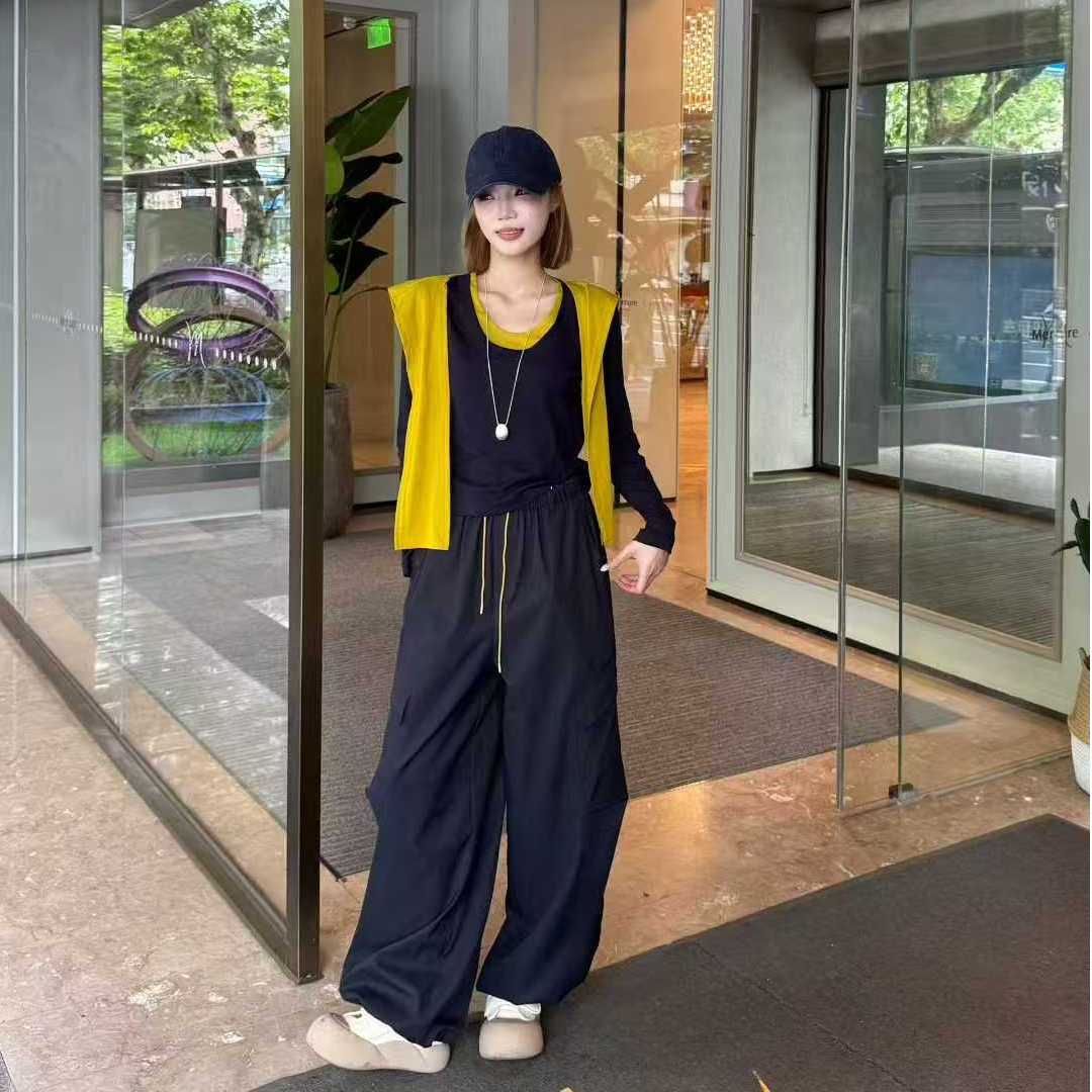 点点家女装早秋假两件废土风时尚套装赵露思同款百搭老钱风女装