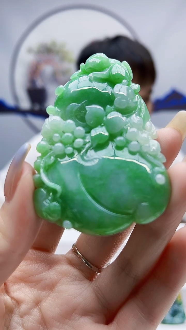 未镶嵌定制翡翠毛货-挂件105