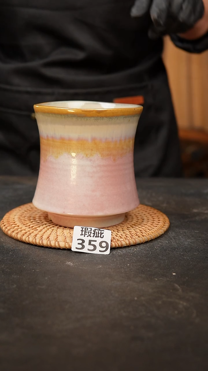 【闪购商品】瓷片359泥泥手工花盆口高