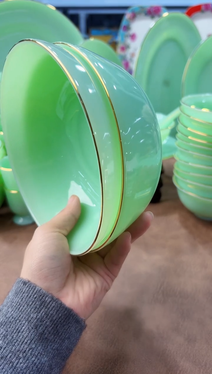 玉瓷 6.5英寸面碗2个景德镇陶瓷