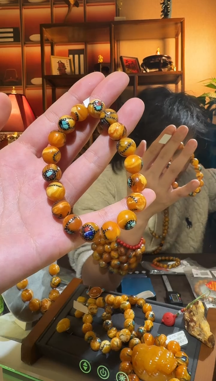 蜜蜡颈饰未镶嵌3579天然蜜蜡珠宝奇石