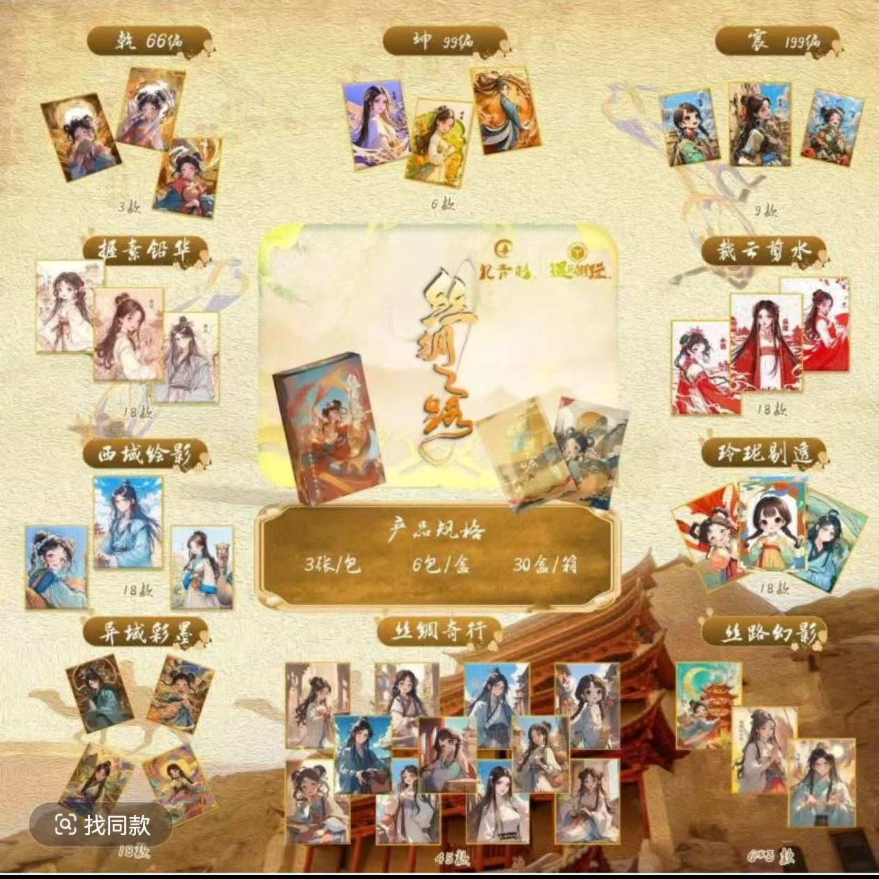 国风 丝绸之路  潮玩收藏卡牌（默认代拆盒）