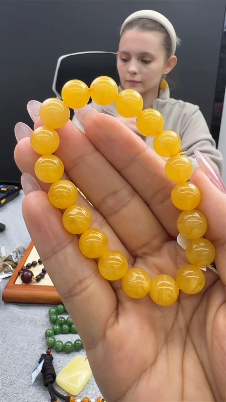 【闪购商品】琥珀手链未镶嵌915秒拍号