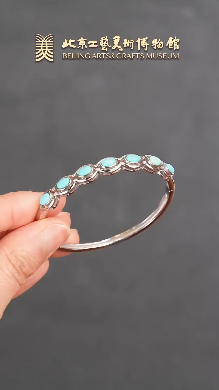 【闪购商品】绿松石手镯银S925镶嵌B0117GMD173手镯