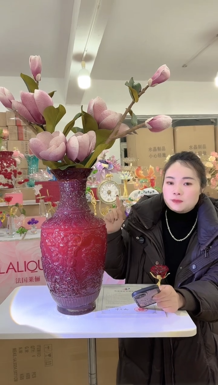 【闪购商品】无铅玻璃甄选花器-h-早63