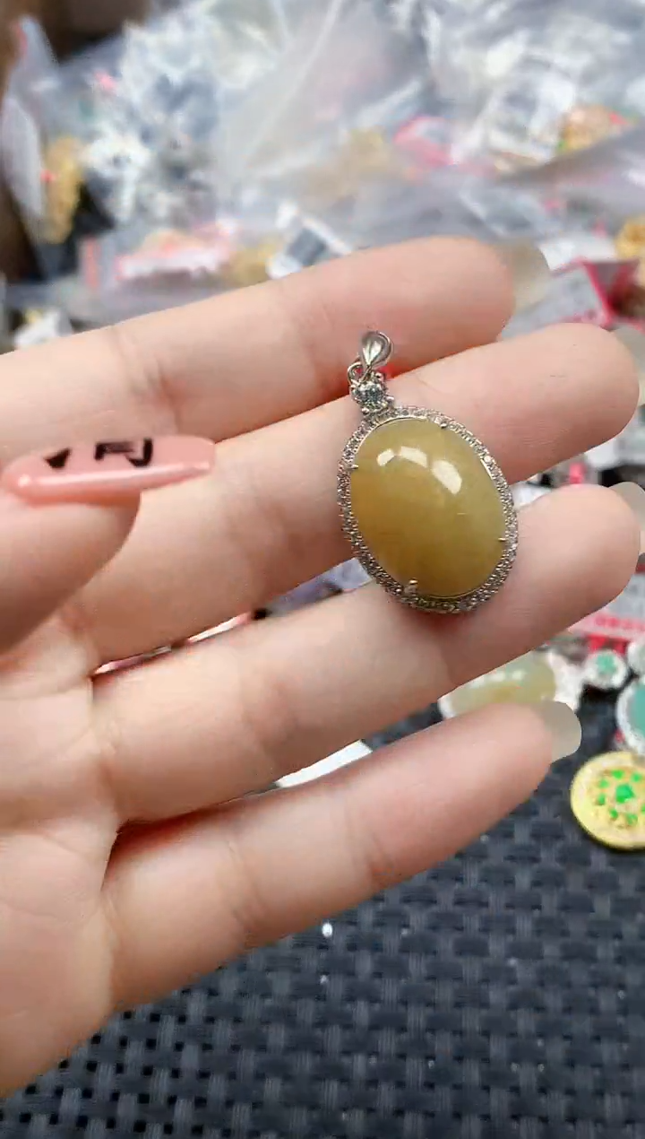 银S925镶嵌戒指翡翠天然A货缅甸翡翠