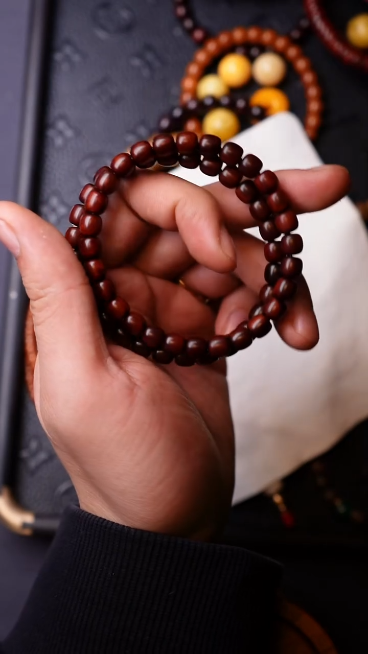 檀香紫檀（小叶紫檀）手串/手链小叶枣珠7.5mm