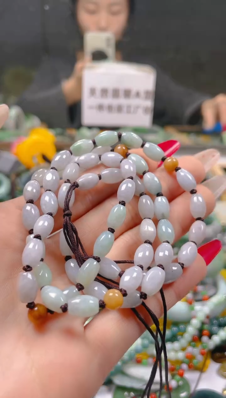 【闪购商品】翡翠颈饰未镶嵌6MM/B/翡翠A货一图一物