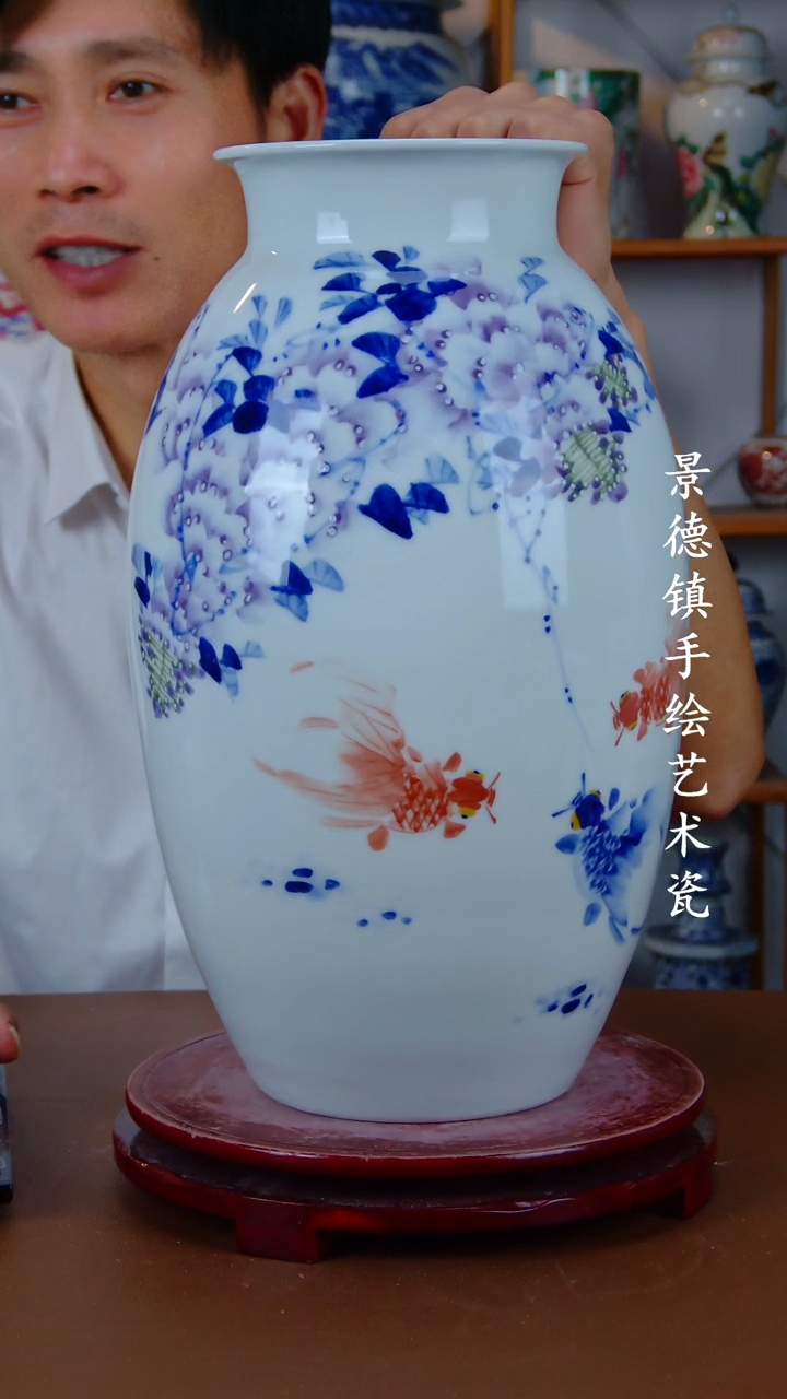 摆件景德镇手工手绘陶瓷摆件13