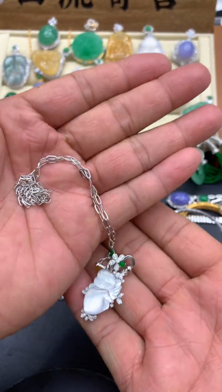 【闪购商品】翡翠颈饰18K金镶嵌509-中国好珍宝