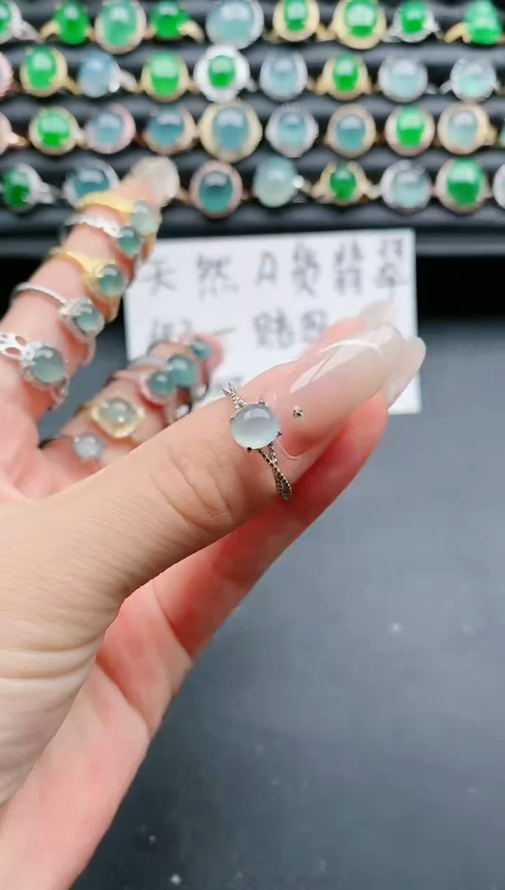 【闪购商品】翡翠戒指银S925镶嵌1111111111