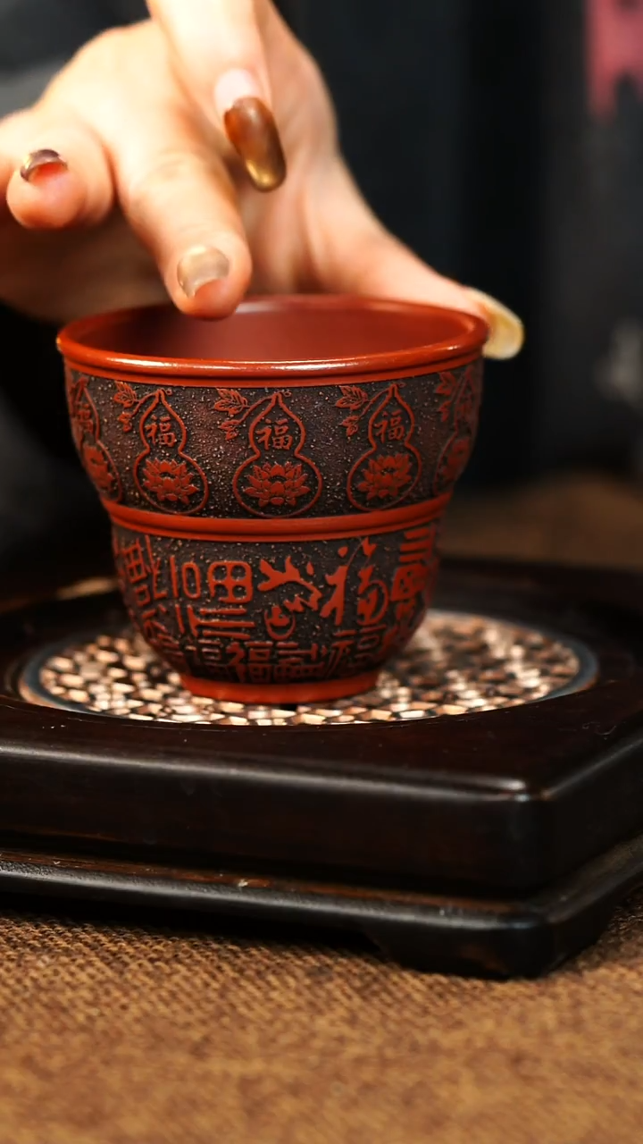 茶杯紫砂宜兴原矿紫砂