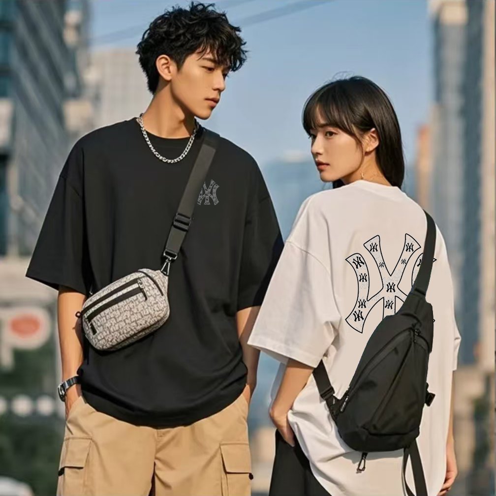 【品牌正品】夏季时尚百搭圆领T恤上衣男女同款情侣休闲短袖-234