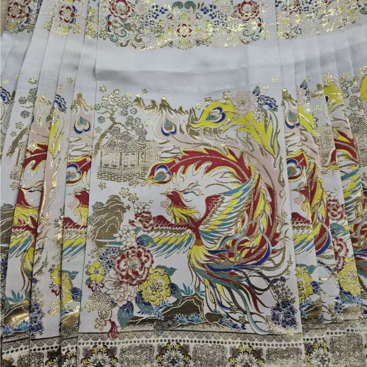 小庄（凤栖梧）马面裙裙织金妆花马面裙齐腰日常中国风