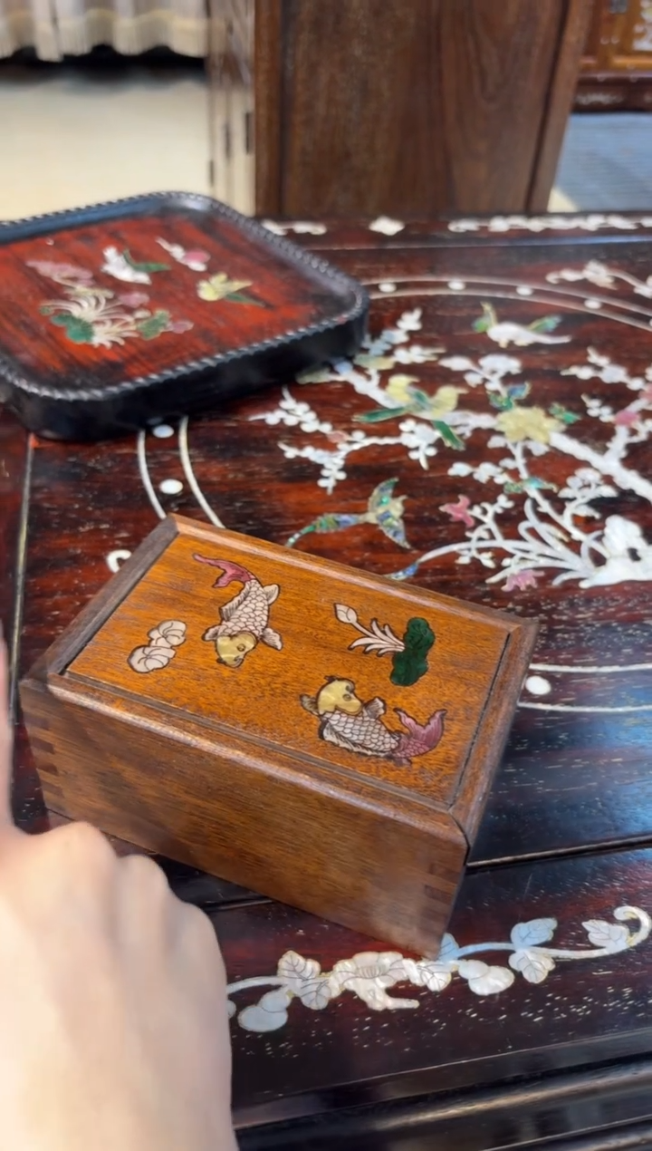 木木黄花梨抽拉盒木木