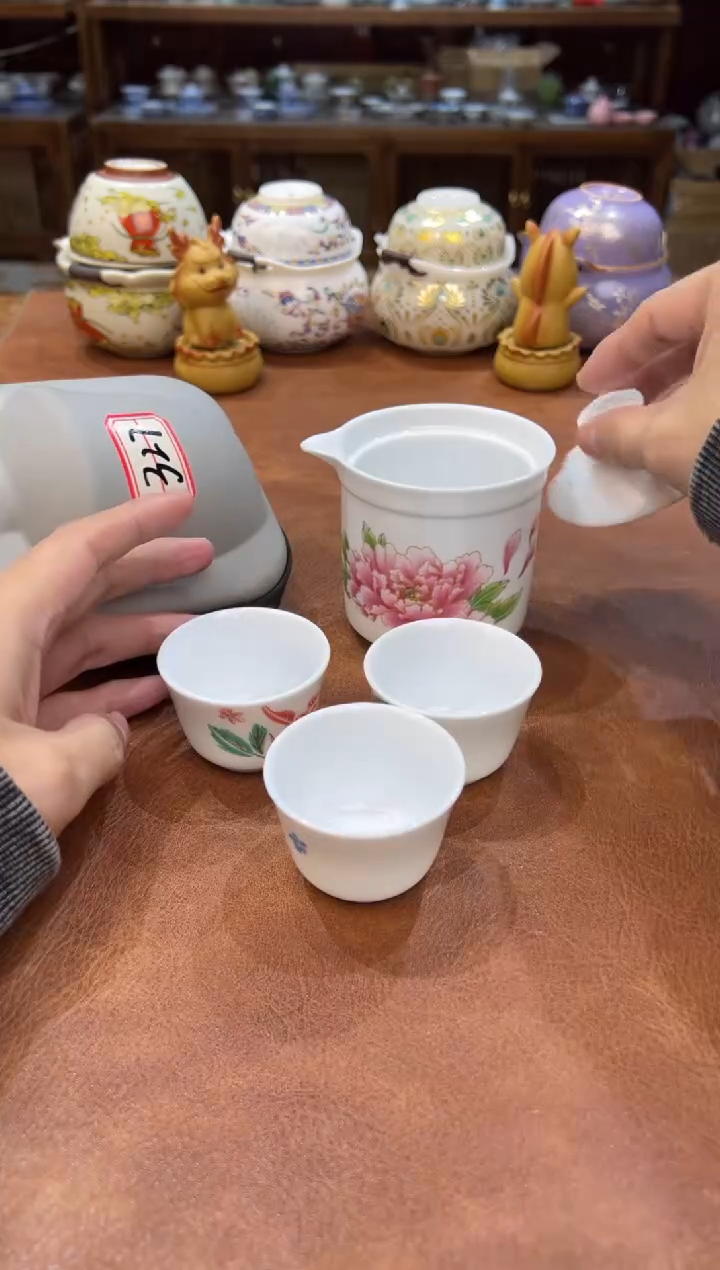 真的很便宜会开片的旅行茶具