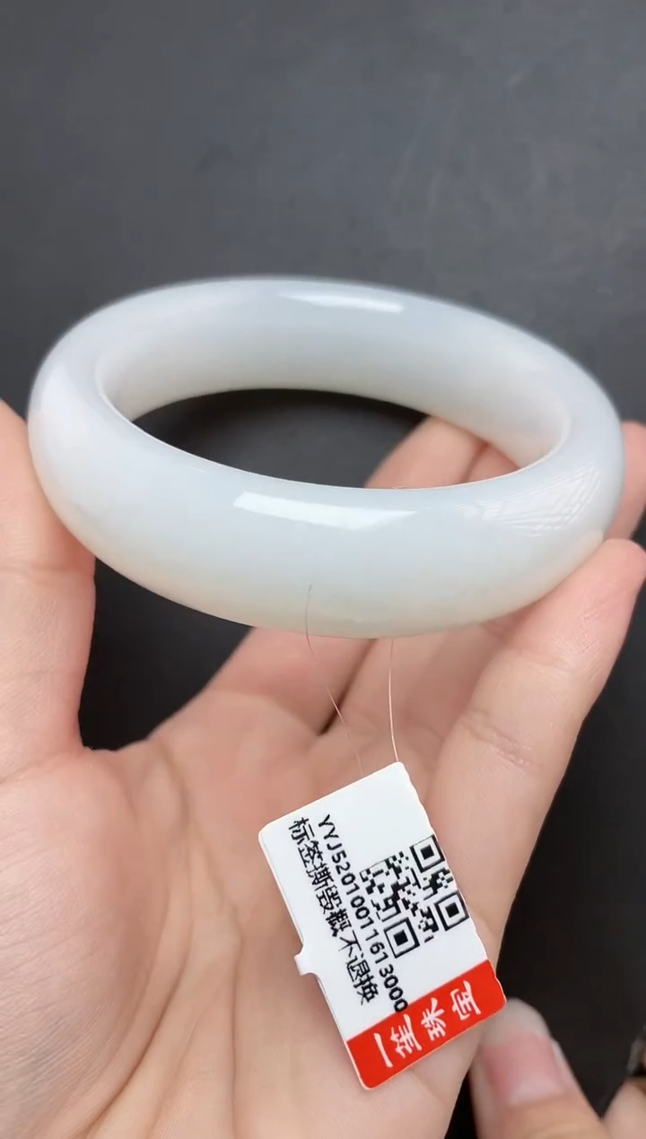 【闪购商品】和田玉手镯未镶嵌收藏级白玉宽版手镯57-61圈口