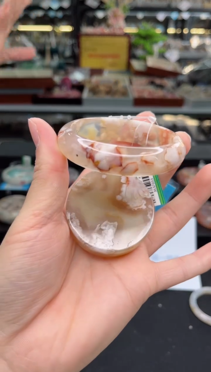 【闪购商品】石英质玉手镯未镶嵌53圈口（赠品镯心）3537033