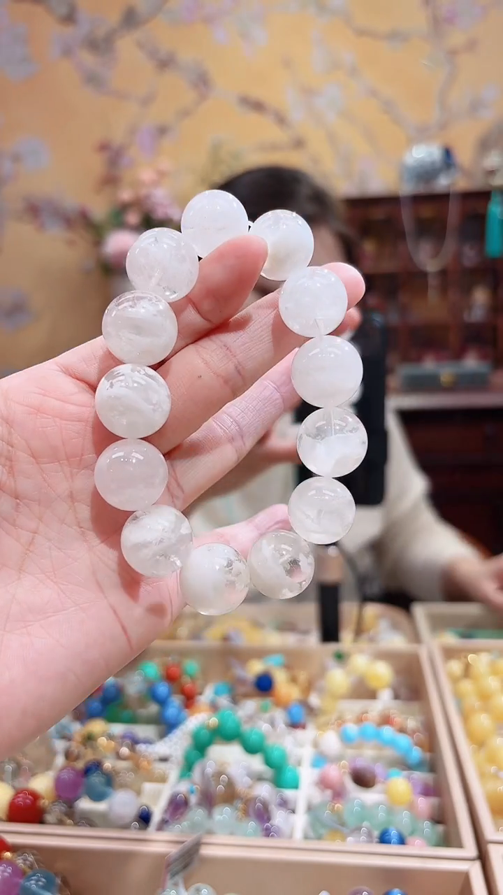 未镶嵌手串水晶设计款手串16.9天然晶体结构