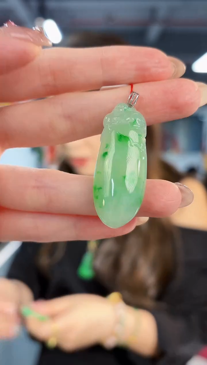 【闪购商品】翡翠颈饰18K金镶嵌缅料A货/支持复检/一件