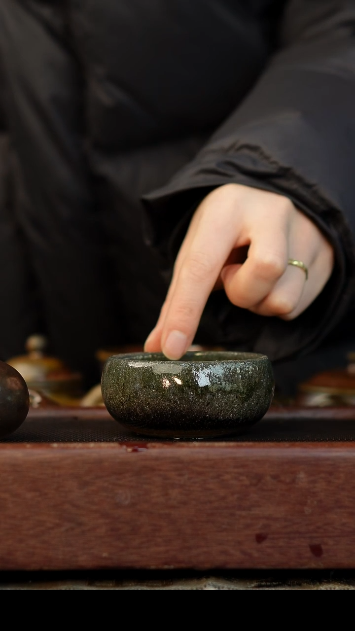 茶壶紫砂彼*柴烧紫砂紫泥杯