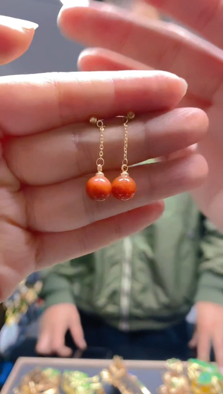 【闪购商品】翡翠耳饰合金0186翡翠耳钉